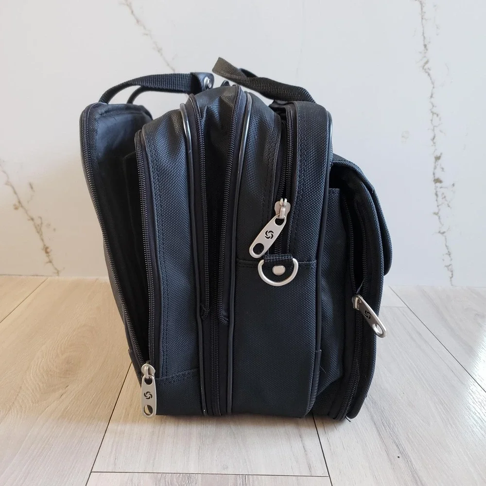 Samsonite Heritage Laptop Bag‎ Travel Briefcase Black 15in Padded Strap 93170